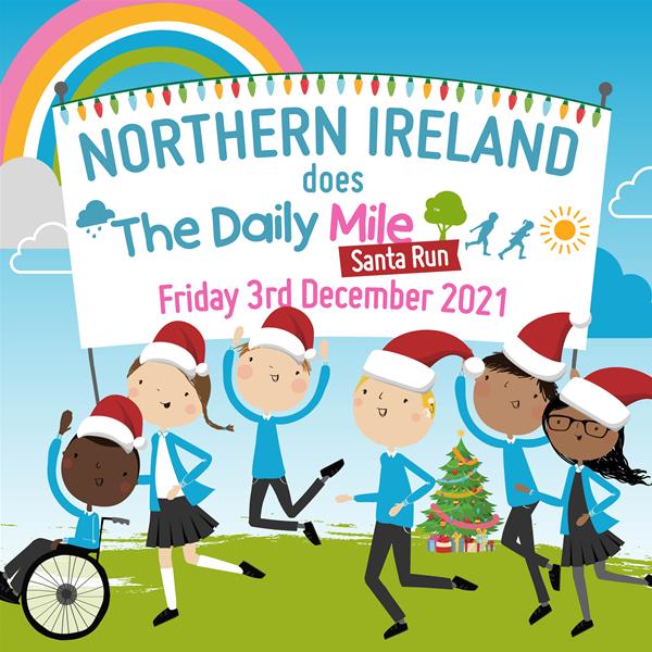 Northern Ireland Does The Daily Mile Santa Run Friday 3rd December 2021