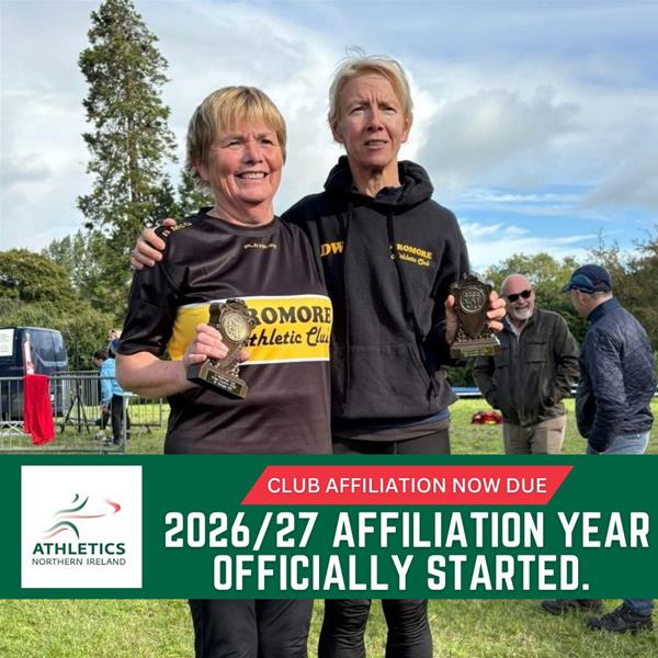 Athletics NI 2026-2027 Club Affiliation Year Open